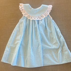 Bailey Boys Blue and White Seersucker Dress